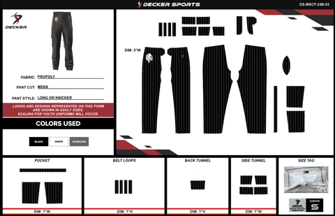 Blackhawks Pin Stripe Pants (Re-Order)